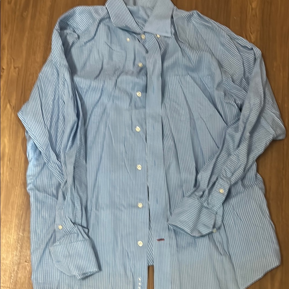 BUNDLE!! MAKE OFFER!!! Men's Blue Striped Shirt